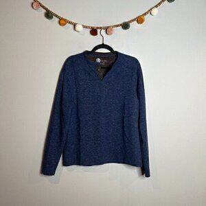 Nicoby navy blue henley sweater